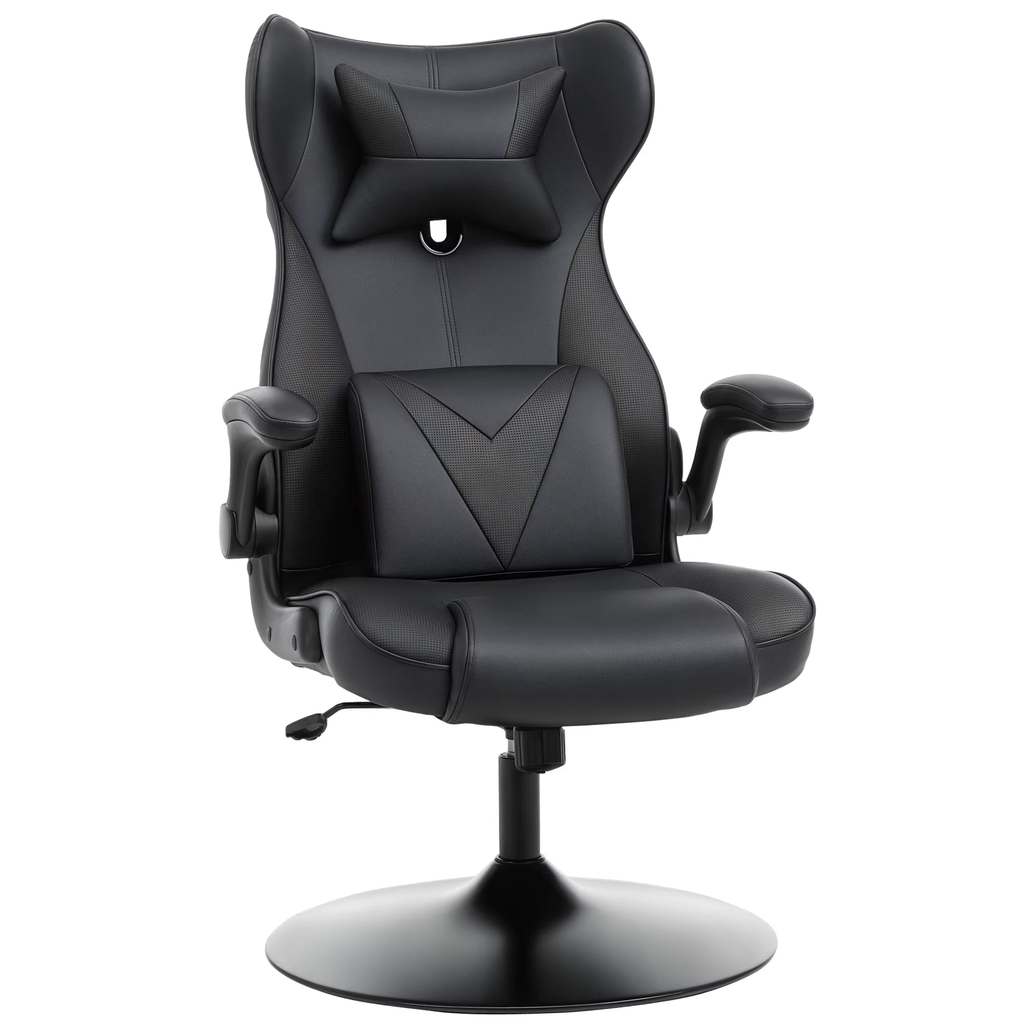 Gaming Chair Home Office Chair W/ Swivel Pedestal Base Lumbar Support