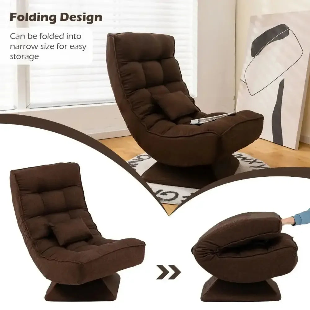 Adjustable floor chair with ergonomic lumbar support - Ergo Heights