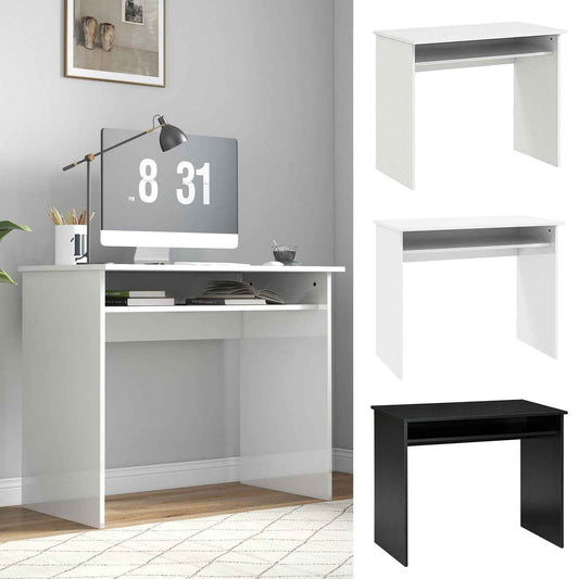 Writing Desk Laptop Table Workstation with Shelf Home Office - Ergo Heights