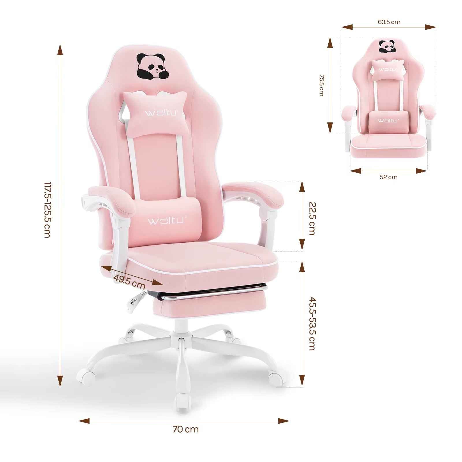 Ergonomic Gaming Chair with Metal Frame & Lumbar Support - Ergo Heights