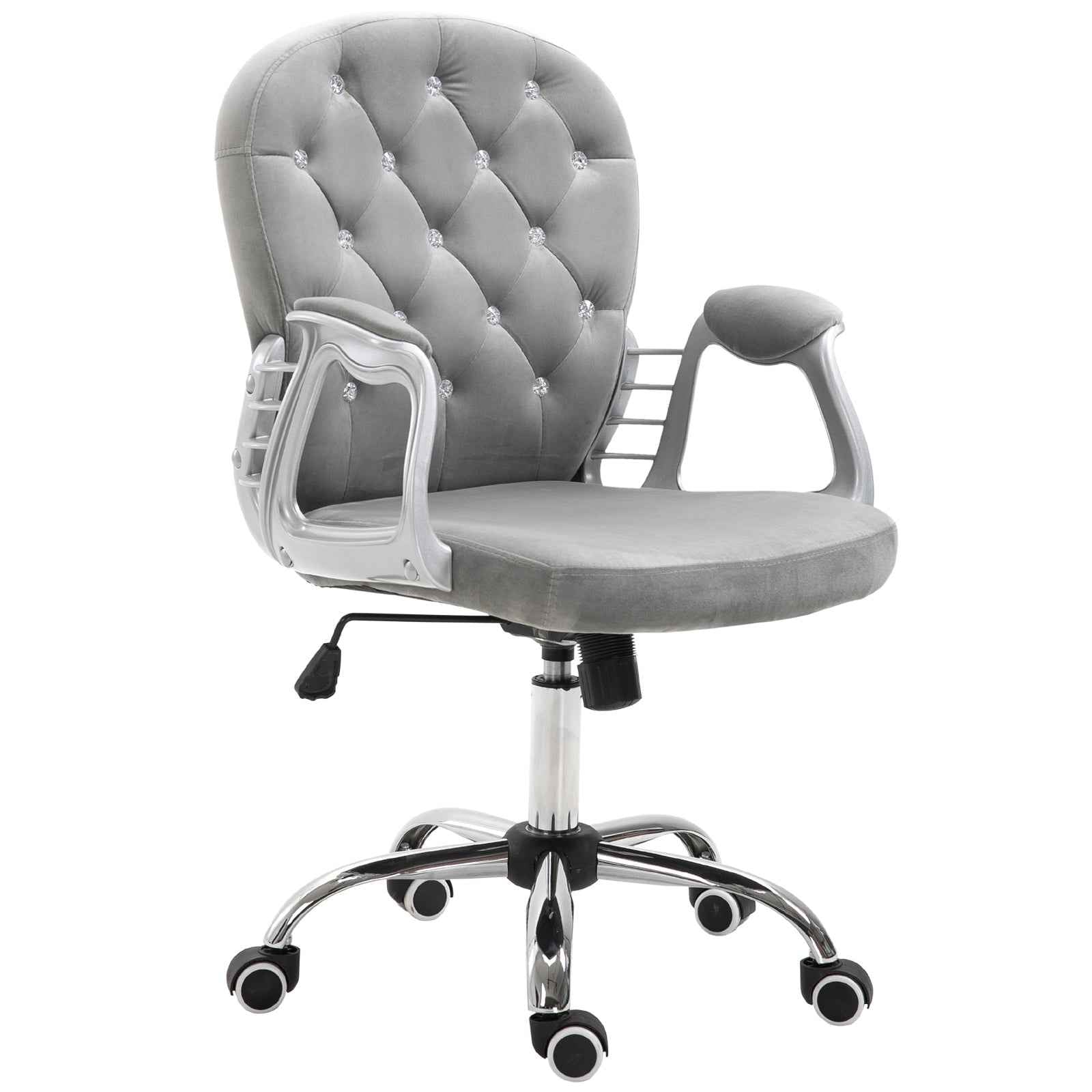 Ergo Heights Diamante Swivel Office Chair White Gold - Ergo Heights