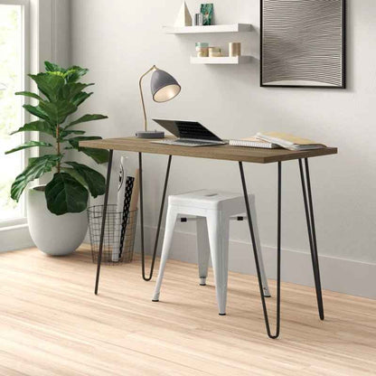 Adlai Metal Writing Desk with Sturdy Base - Ergo Heights