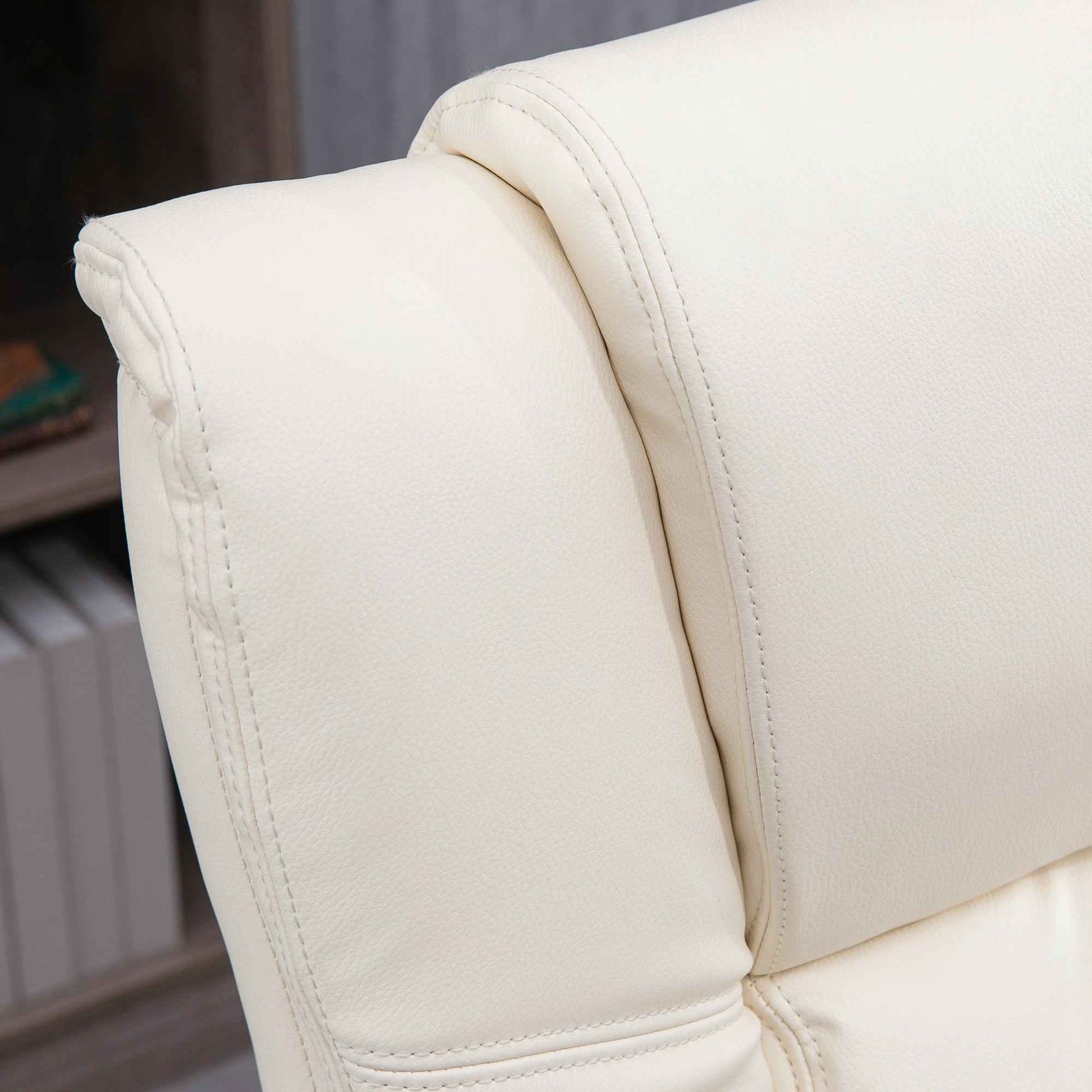 Executive Home Office Chair, PU Leather Desk Chair, with Foot Rest