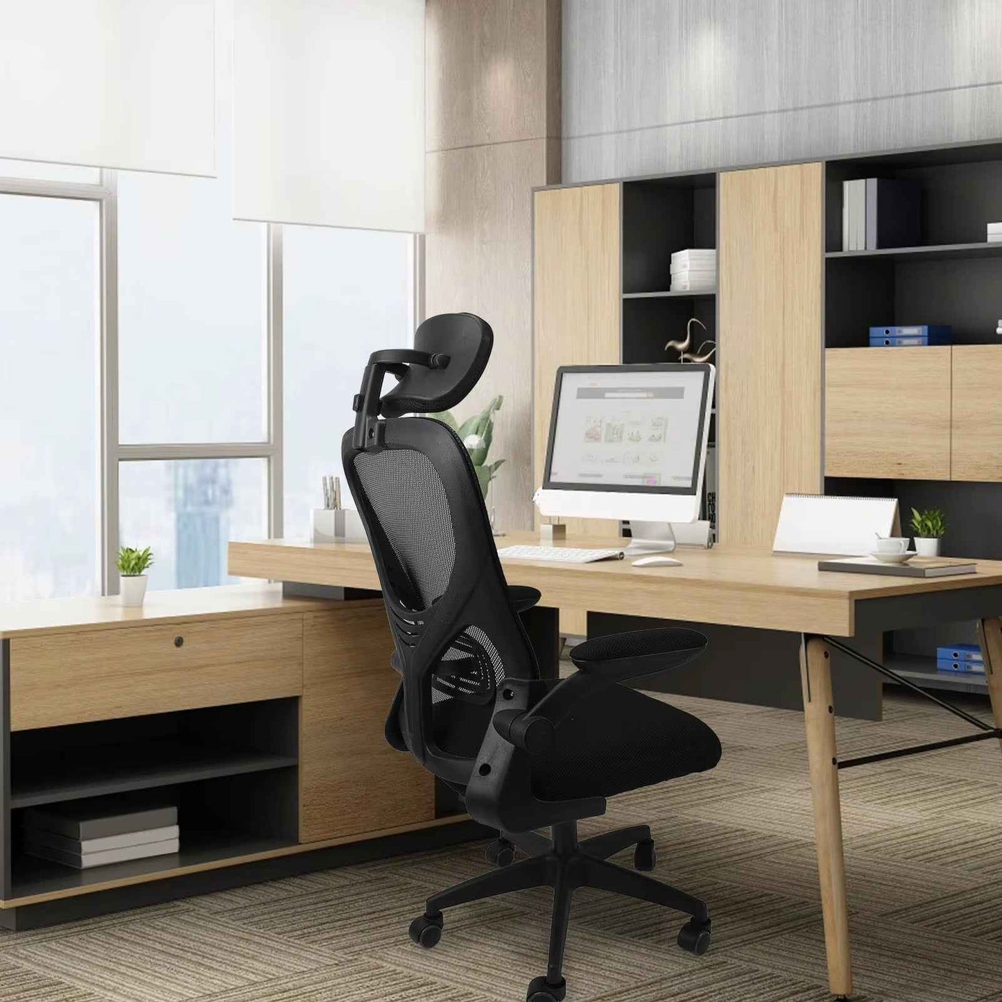 Office Chair with Lumbar Support & 3D Headrest - Ergo Heights