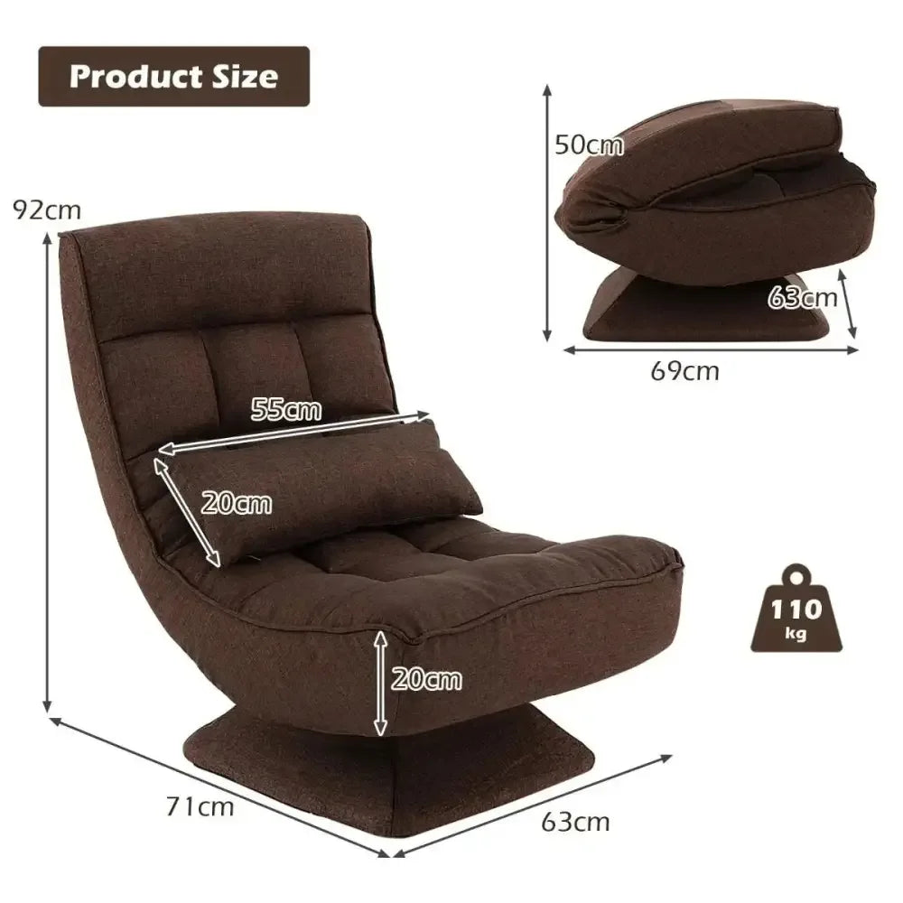 Adjustable floor chair with ergonomic lumbar support - Ergo Heights
