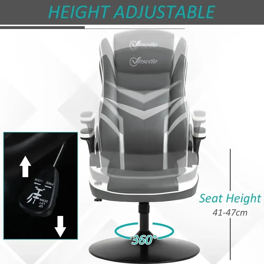 Vinsetto Gaming Chair Ergonomic with Adjustable Height PVC Leather - Ergo Heights