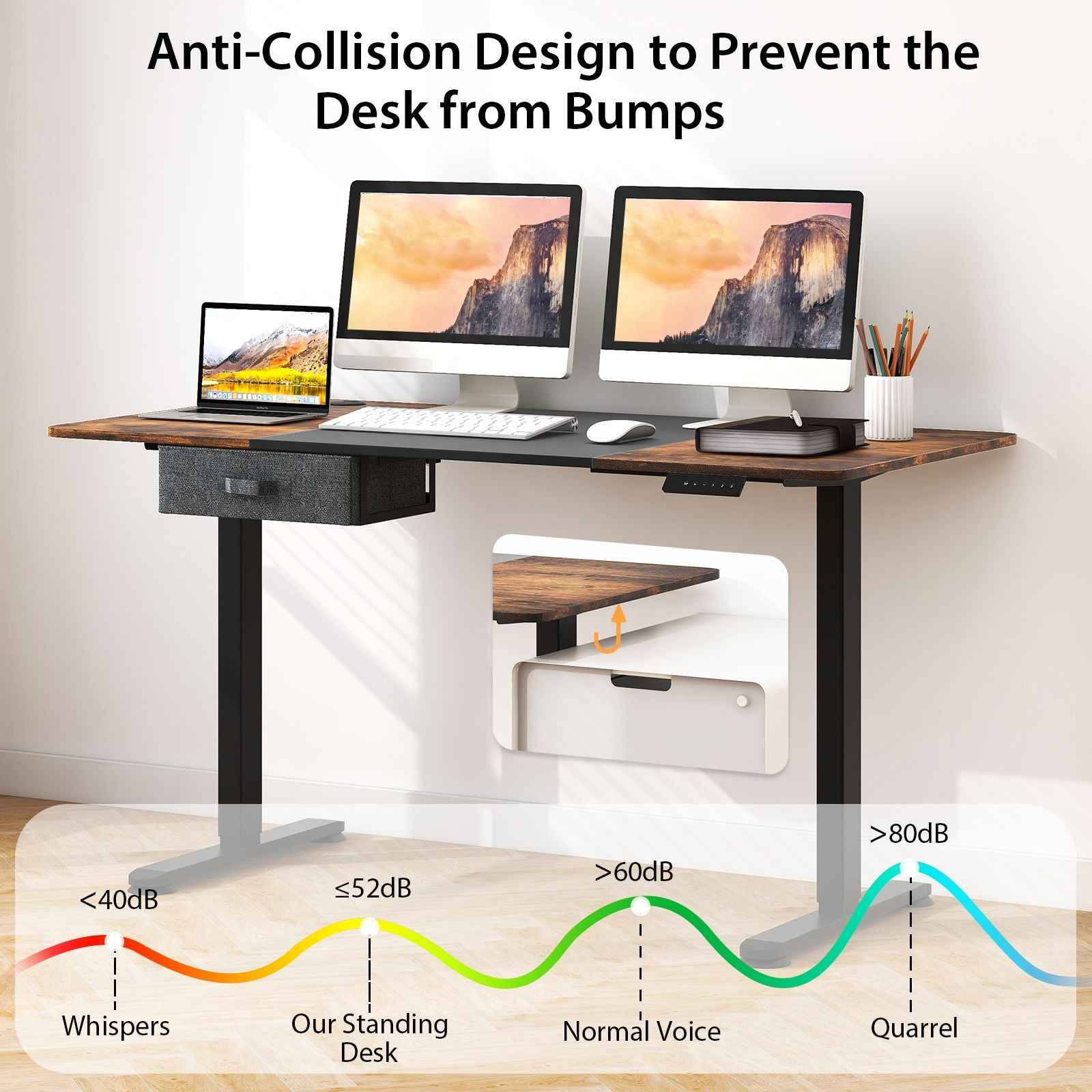 Adjustable Standing Desk with USB Charging Port - Ergo Heights