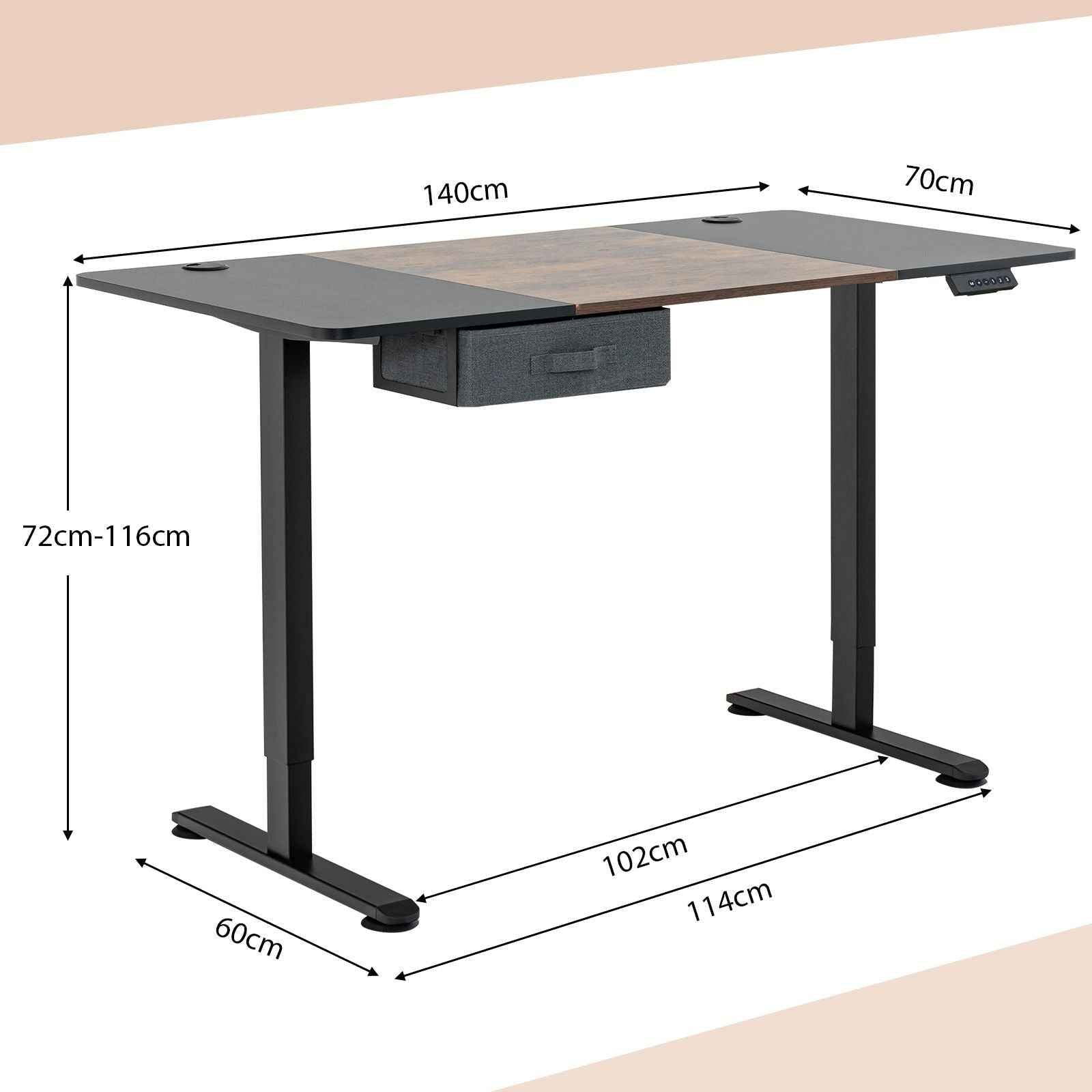 Adjustable Standing Desk with USB Charging Port - Ergo Heights