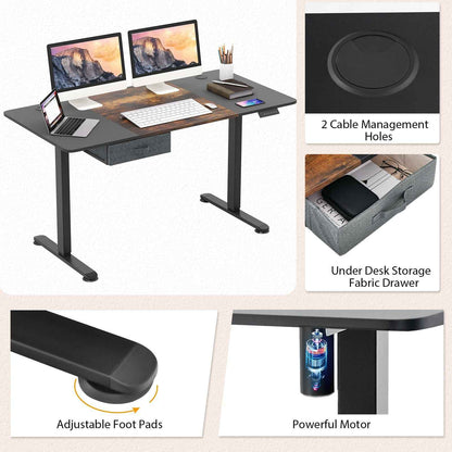 Adjustable Standing Desk with USB Port - Ergo Heights