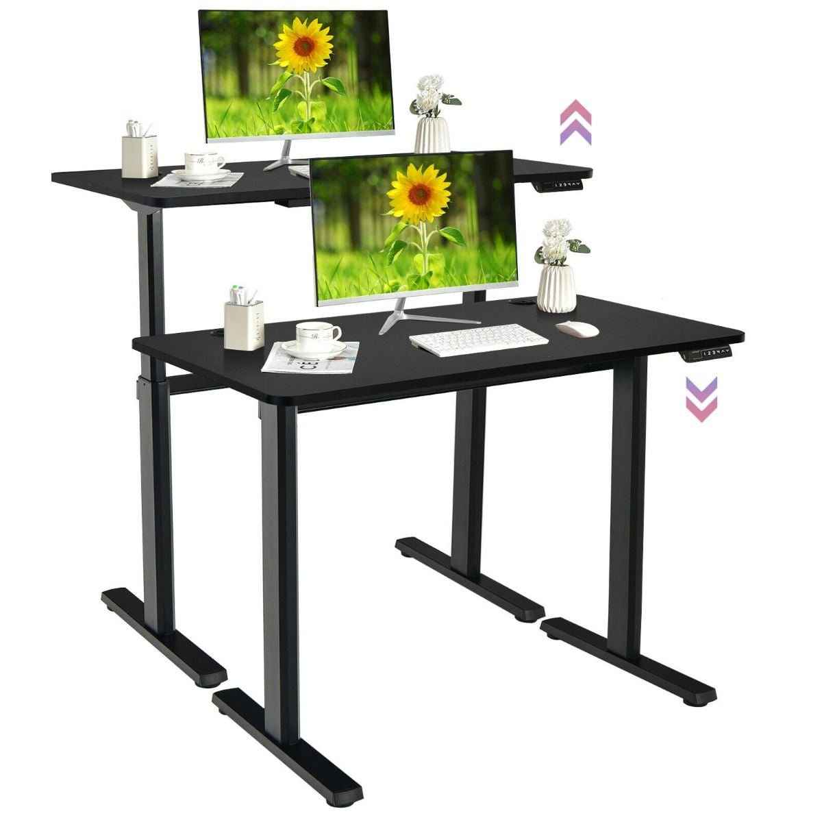 Ergo Heights Adjustable Workstation with USB Charging - Ergo Heights