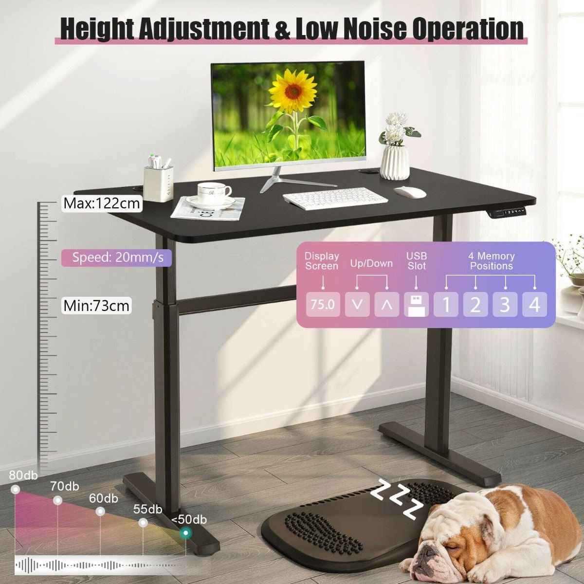 Ergo Heights Adjustable Workstation with USB Charging - Ergo Heights