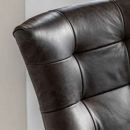 Gallery Bristol Top Grain Leather Swivel Chair - Ergo Heights