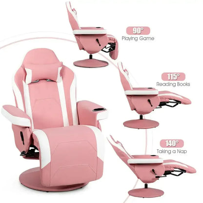 Electric Massage Gaming Chair with Cup Holder and Side Pouch - Ergo Heights