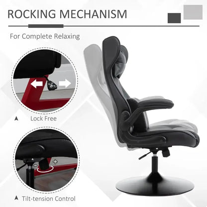Gaming Chair Home Office Chair Swivel Pedestal Base Lumbar Support - Ergo Heights
