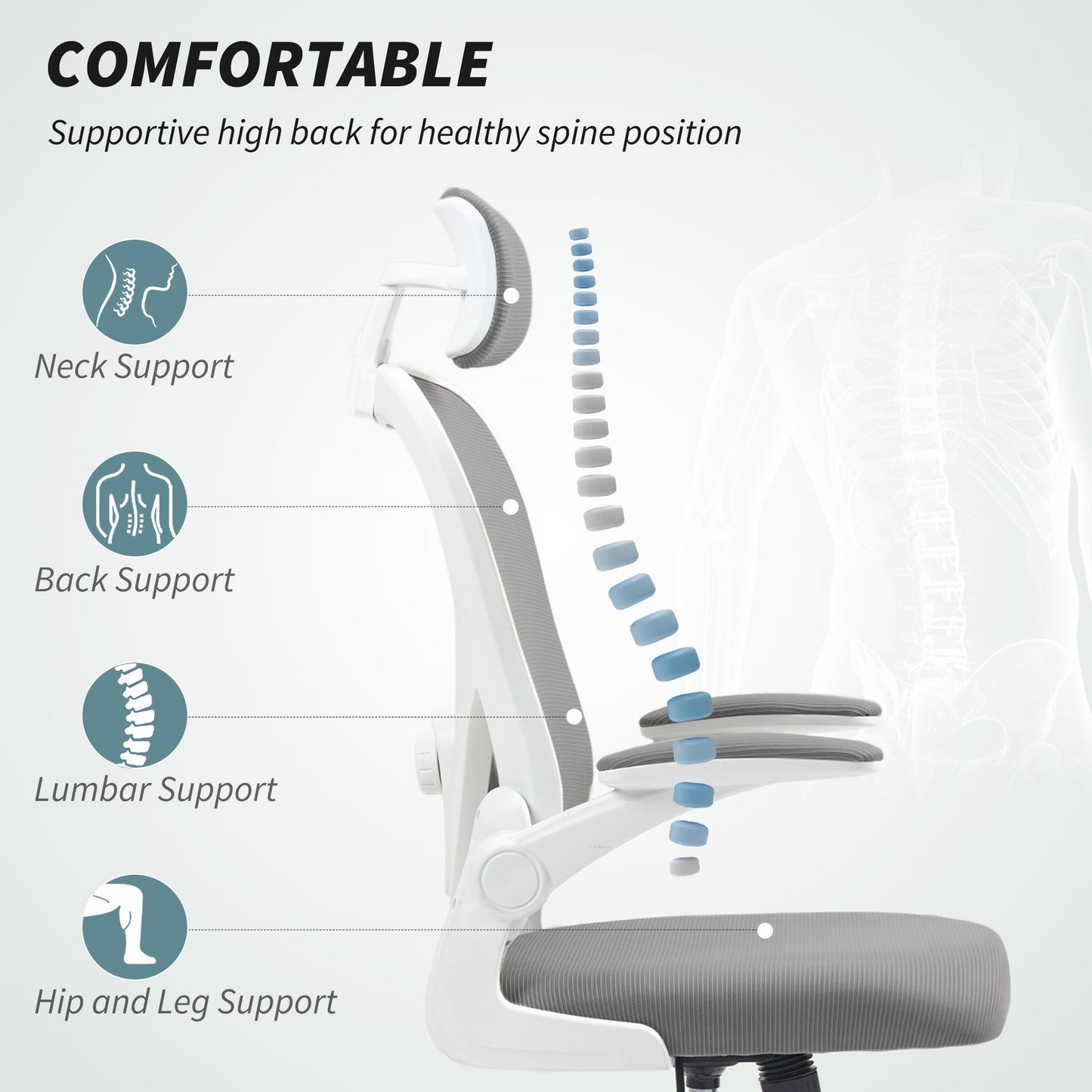 Shop ergonomic office chair with adjustable headrest - Ergo Heights