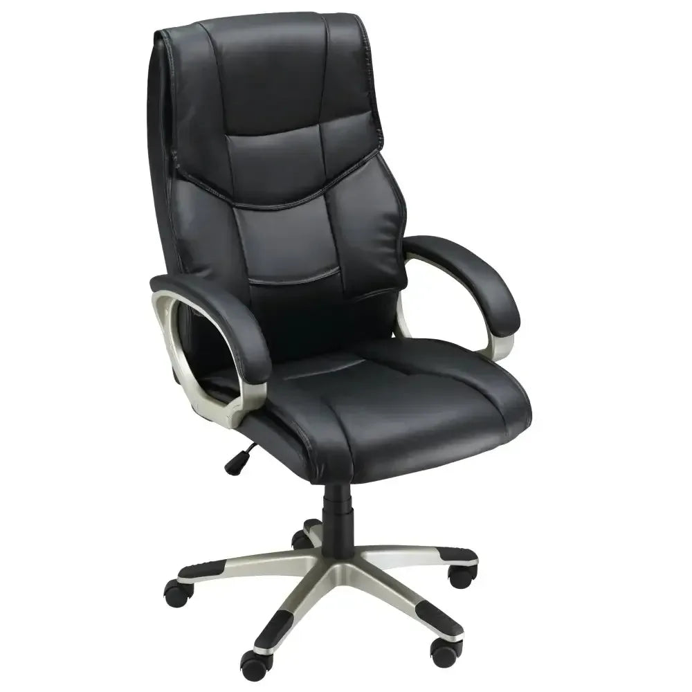 Executive Computer Office Desk Chair High Back Faux Leather Swivel Chair - Ergo Heights