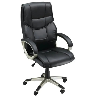 Executive Computer Office Desk Chair High Back Faux Leather Swivel Chair - Ergo Heights