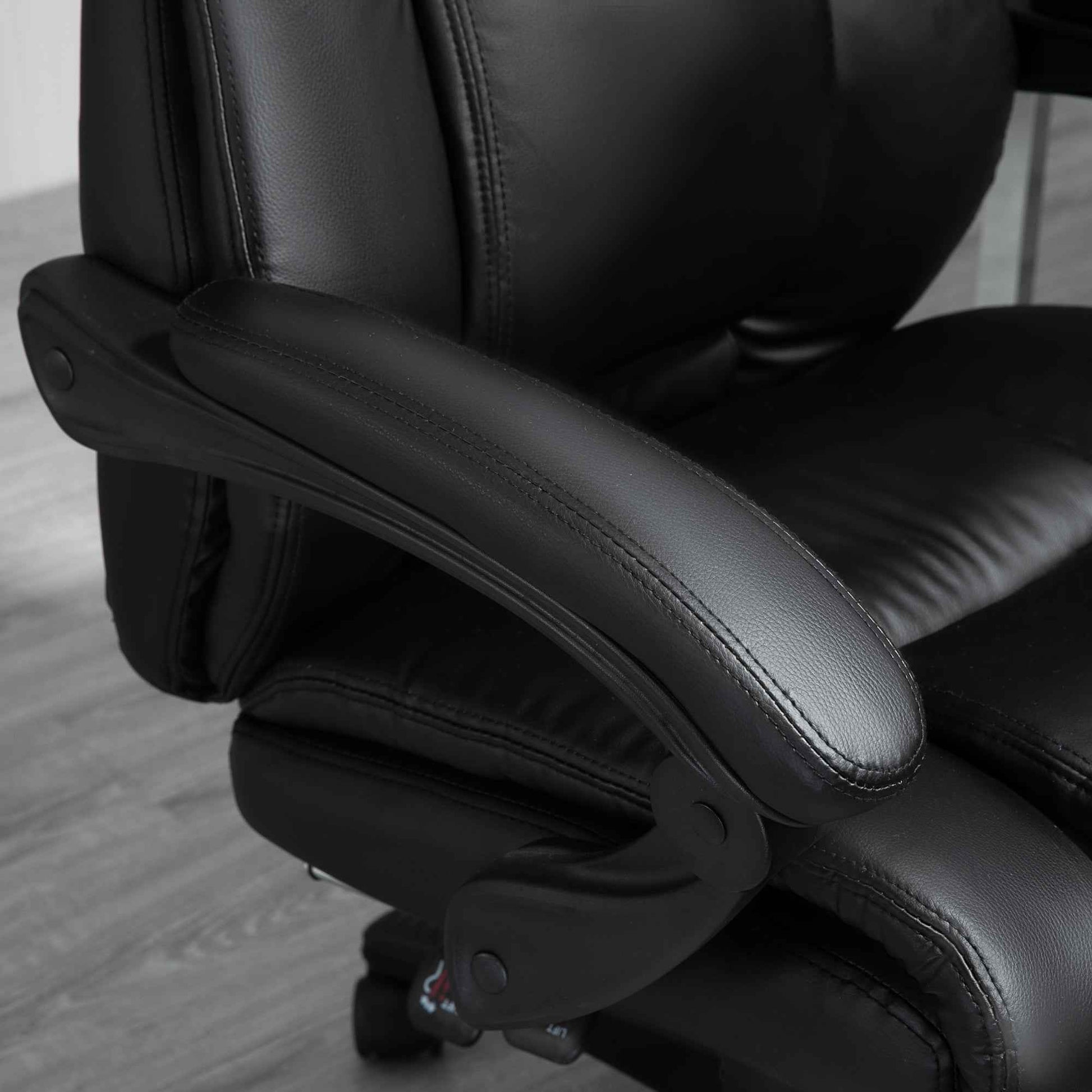 PU Leather Executive Office Chair with Foot Rest - Ergo Heights