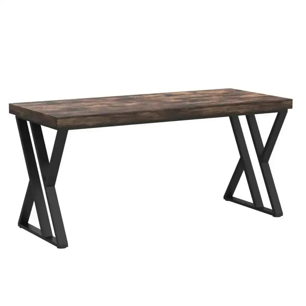 Executive Desk – Dark Brown Oak-Effect, Steel Z-Frame – additional view 4