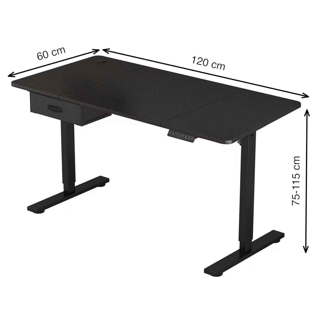 Electric Height Adjustable Standing Desk with Drawer - Ergo Heights