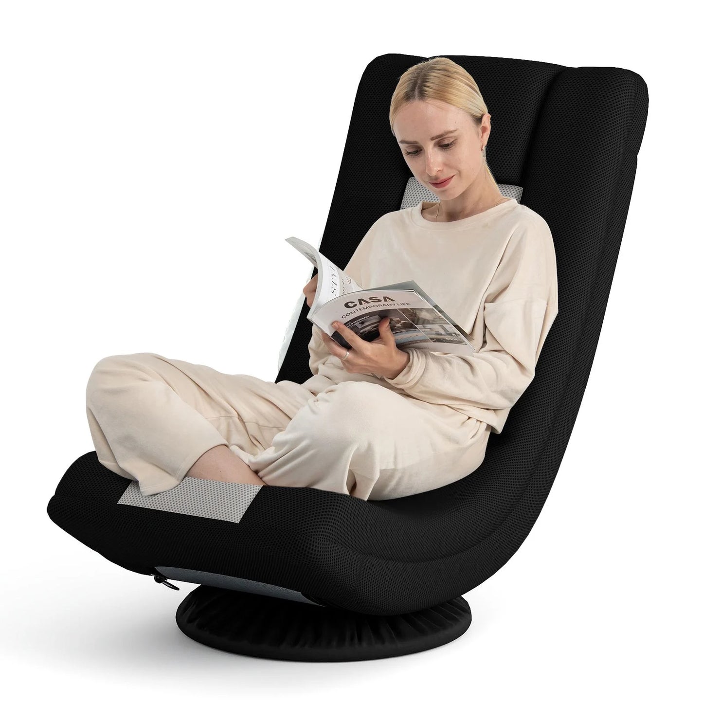 360° Swivel Gaming Chair 4 Position Adjustable Folding Floor Sofa