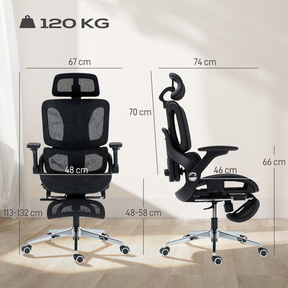 Ergonomic Office Chair with Separated Backrest, High Back Mesh Desk Chair