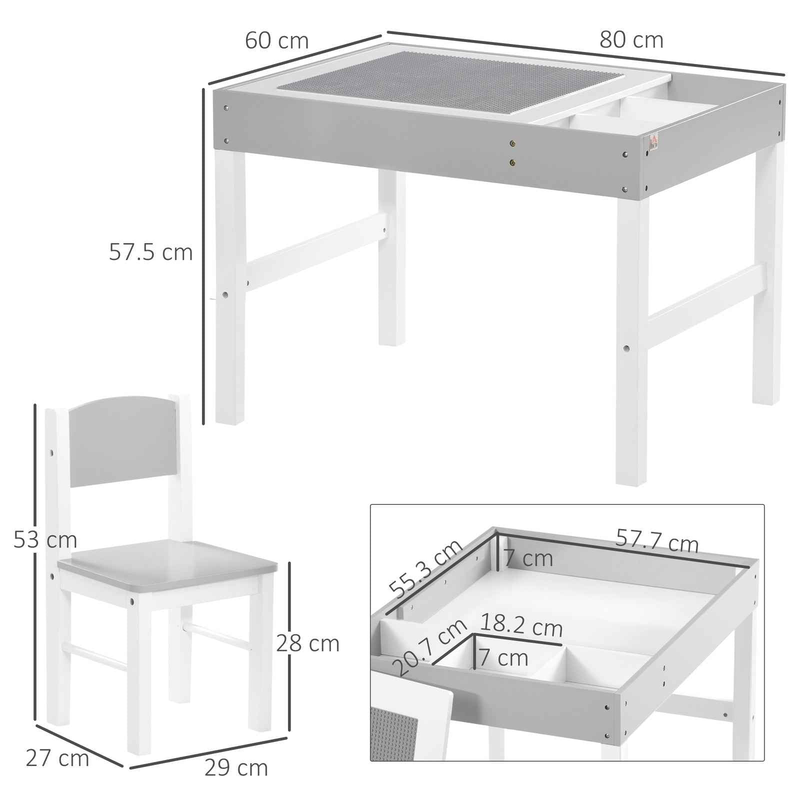 Ergo Heights Baby Activity Table with Chair Set