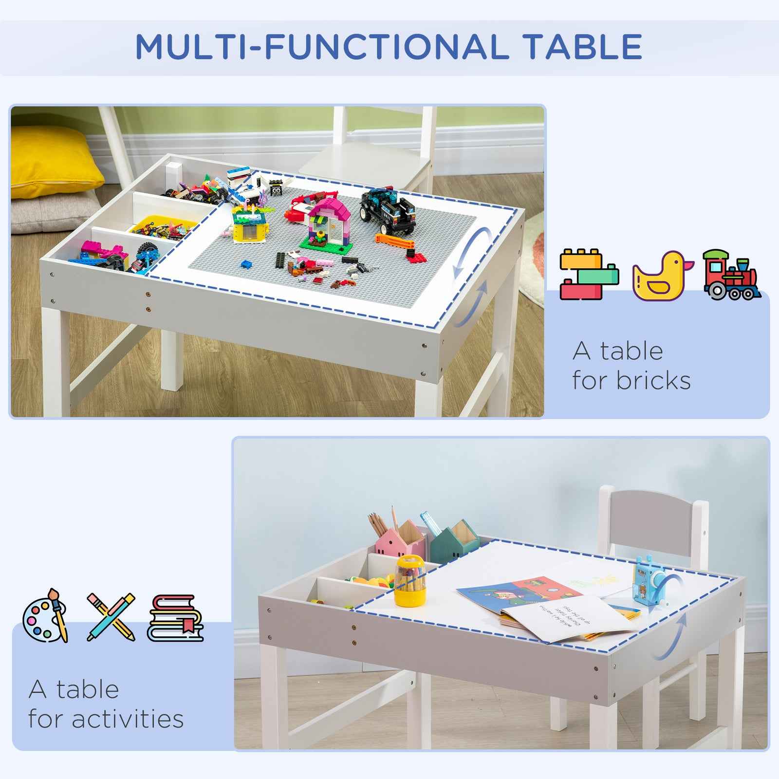 Ergo Heights Baby Activity Table with Chair Set