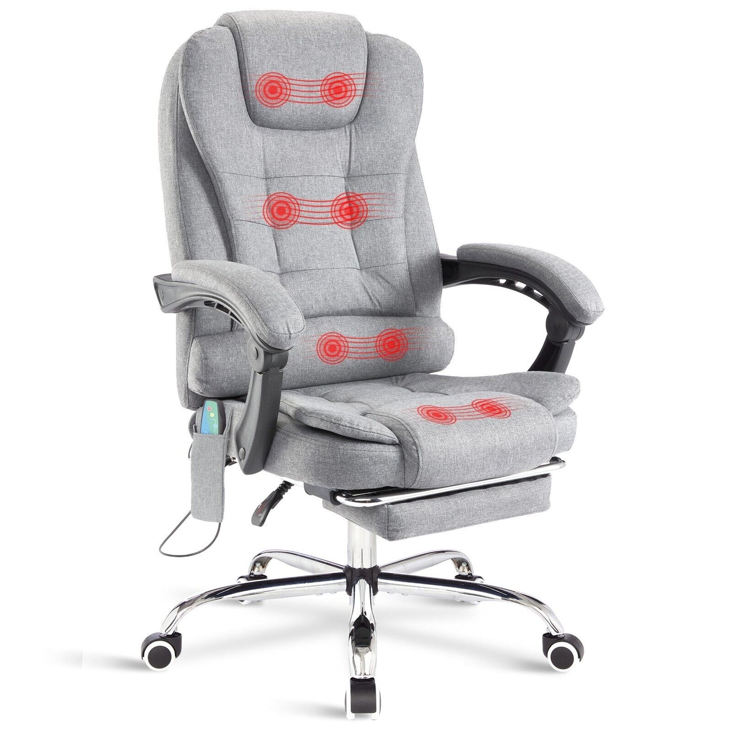 Massage Office Chair Gaming Computer Desk Swivel Recliner Chair Leather Footrest