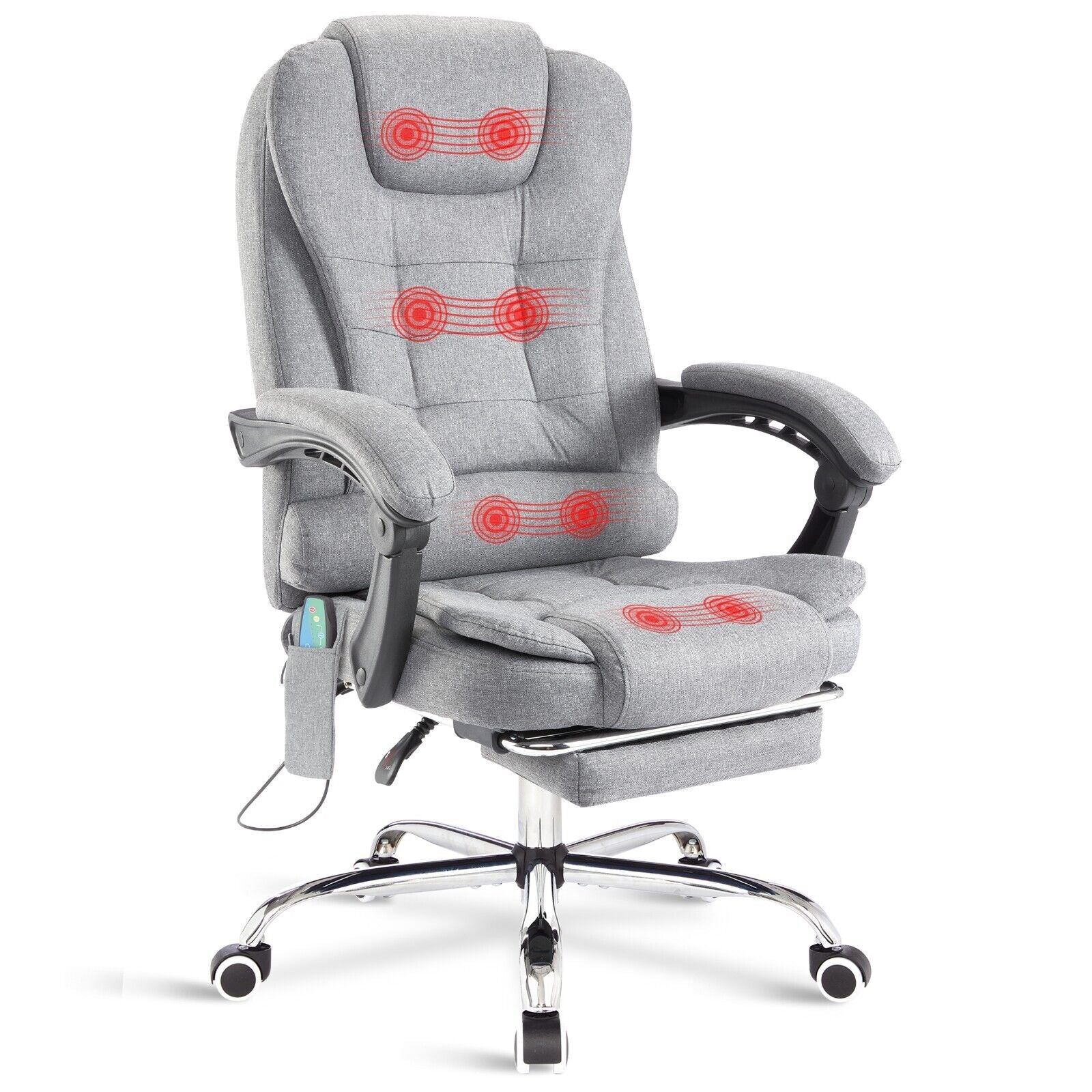 Massage Office Chair Gaming Computer Desk Swivel Recliner Chair Leather Footrest