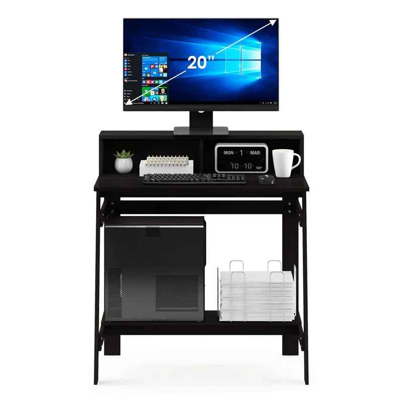 Annie Study Desk with Hutch and 3 Tiers - Ergo Heights