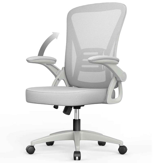 Ergo Heights Breathable Mesh Seat Computer Chair with Adjustable Armrests - Ergo Heights
