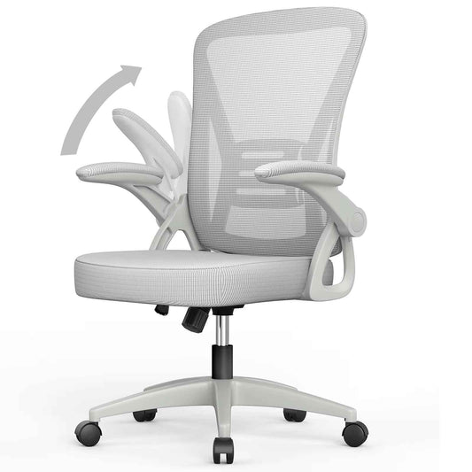 Ergo Heights Breathable Mesh Seat Computer Chair with Adjustable Armrests - Ergo Heights