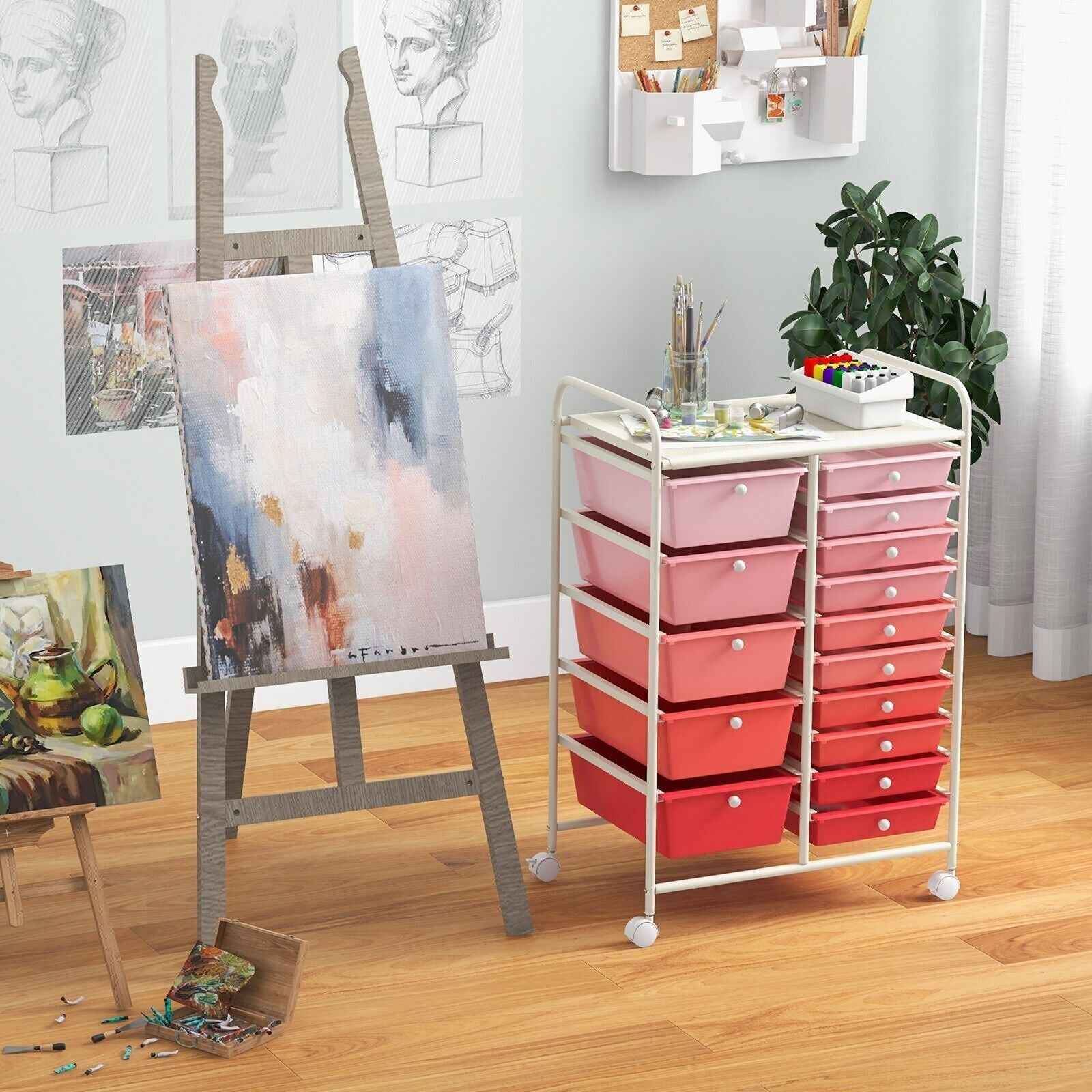 Ergo Heights Multi-Colour Storage Cart for Workspace - Ergo Heights