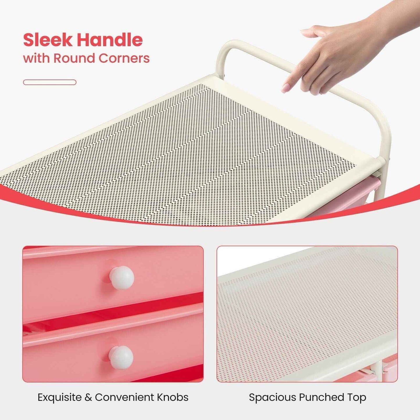 Ergo Heights Multi-Colour Storage Cart for Workspace - Ergo Heights