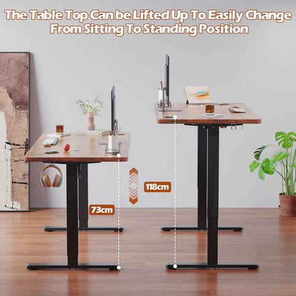 Electric Standing Desk Height Adjustable Desk Sit Stand Desk with Time Reminder Stand up Desk 3 Memory Setting Electric Desk