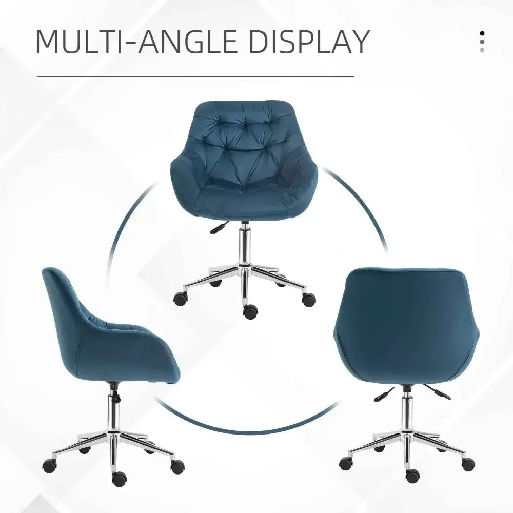 Velvet Home Office Chair with Adjustable Height - Ergo Heights