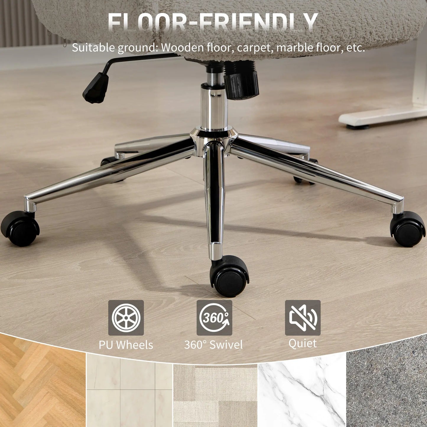 Desk Chair with Adjustable Headrest, Spring Pack, Office Chair