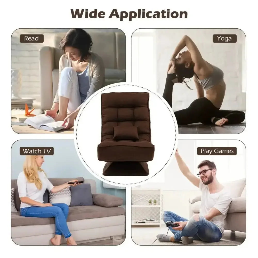 Adjustable floor chair with ergonomic lumbar support - Ergo Heights