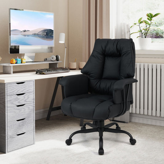 Ergonomic Office Chair with Spring Cushion Seat and Adjustable Swivel Seat