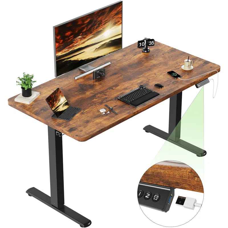 Electric Standing Desk Height Adjustable Desk Sit Stand Desk with Time Reminder Stand up Desk 3 Memory Setting Electric Desk