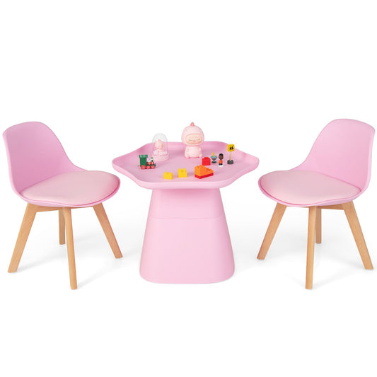 Ergo Heights Childrens Table And Chairs Set Pink Kids Desk.