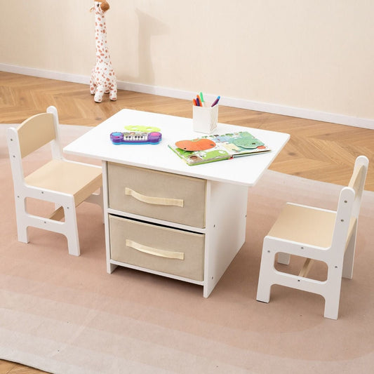 Ergo Heights Children's Wooden Table and Chairs Set.