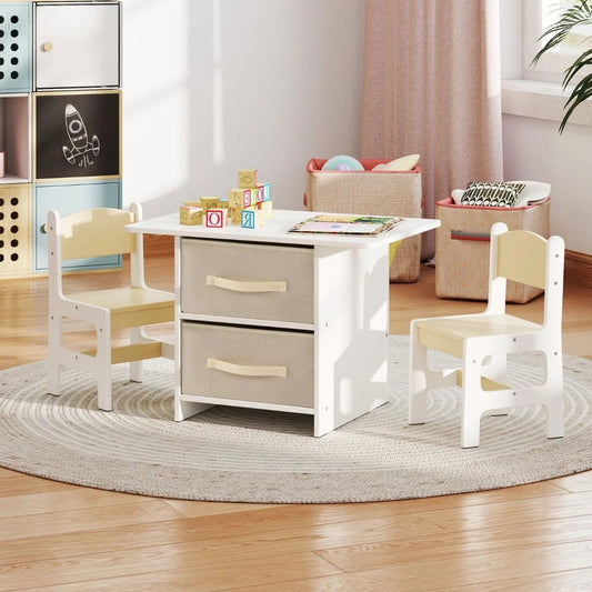 Ergo Heights Children's Wooden Table and Chairs Set.