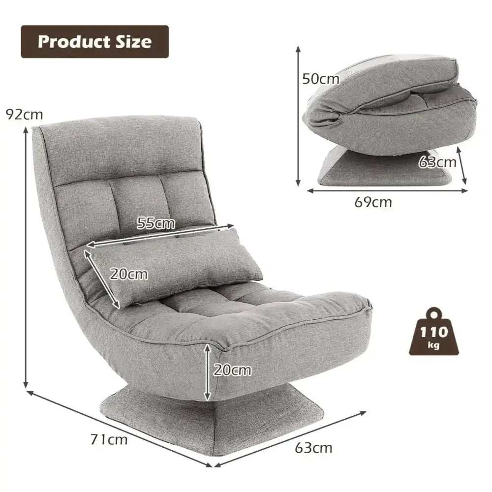 Adjustable floor chair with ergonomic lumbar support - Ergo Heights