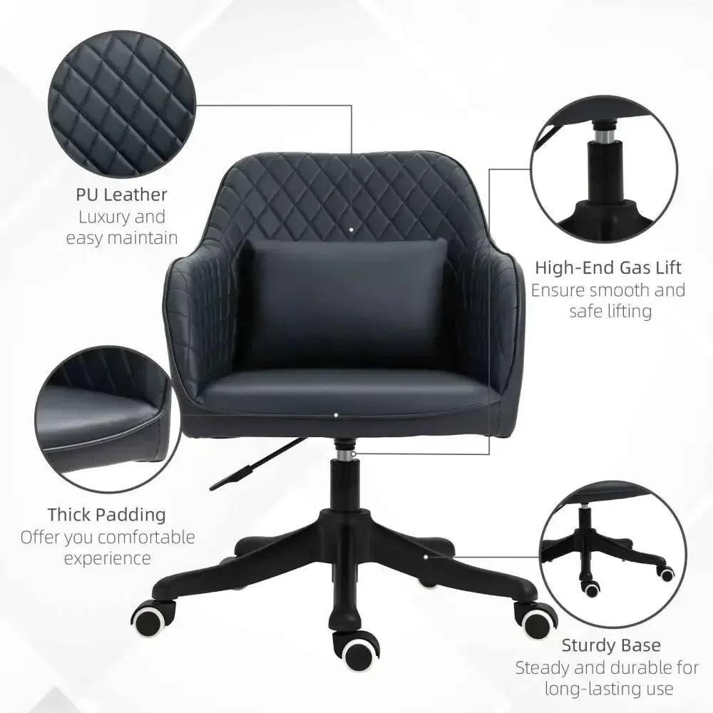 Rechargeable Massage Office Chair with Vibration Wheels - Ergo Heights