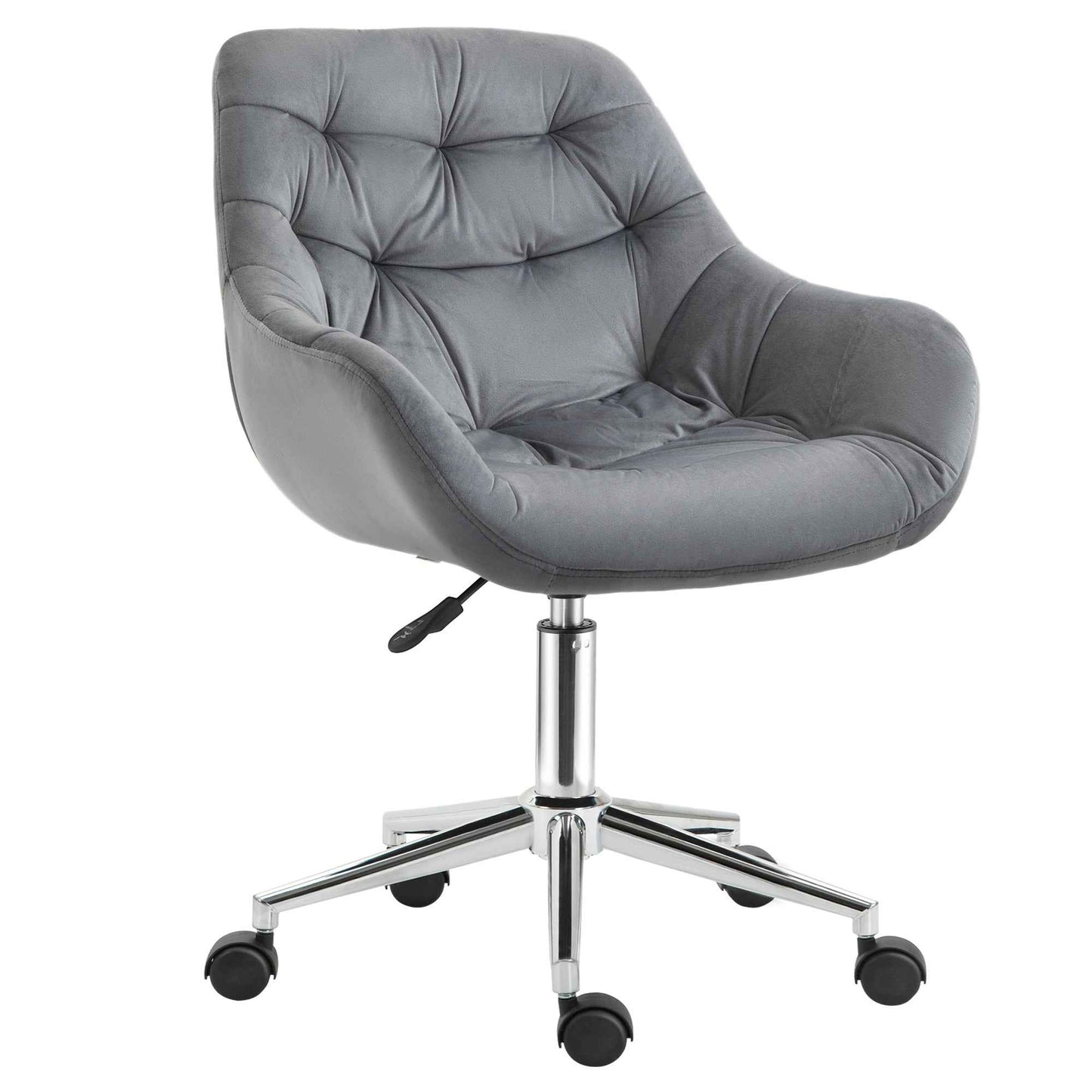 Luxurious Velvet Home Office Chair with Adjustable Height and Arm Support for Ultimate Comfort