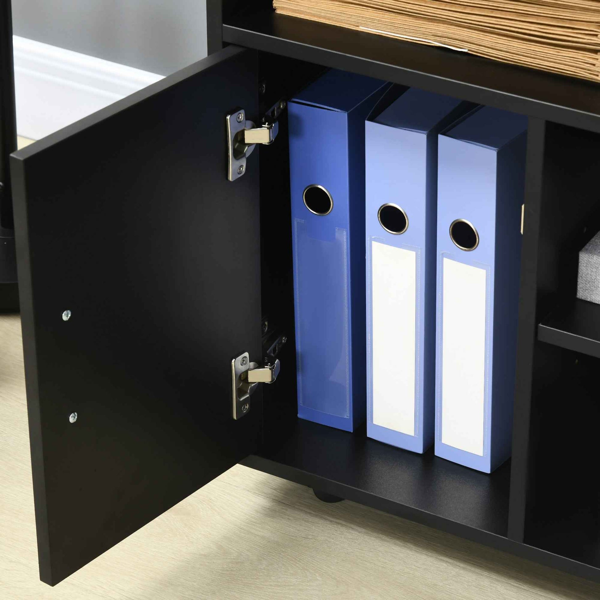Multi-Storage Printer Unit Office Organisation 5 Compartments Wheels - Ergo Heights