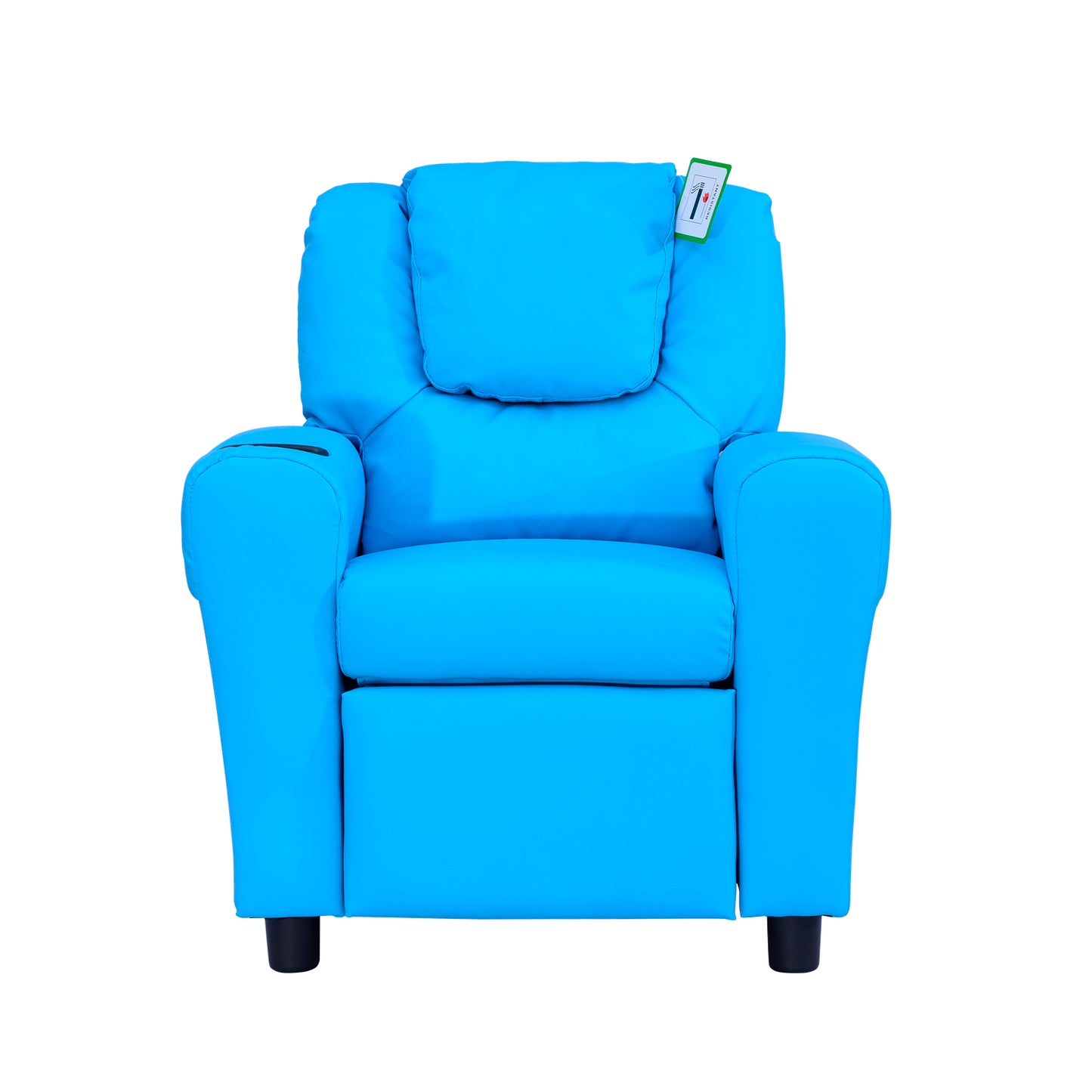 Kids Recliner Armchair Games Chair Sofa Childrens Seat in PU Leather Pink Blue