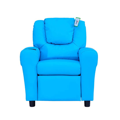 Children's PU Armchair with Cup Holder for Comfort - Ergo Heights